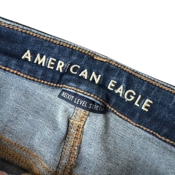 American Eagle Next Level Stretch Super Hi Rise Jegging Jeans Distressed Womens - Picture 3 of 10